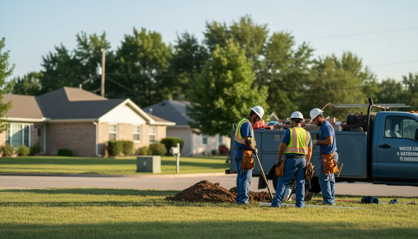 Residential water line and bathroom plumbing service in Yeaddiss, KY